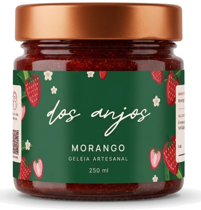 Pote de geleia de Morango